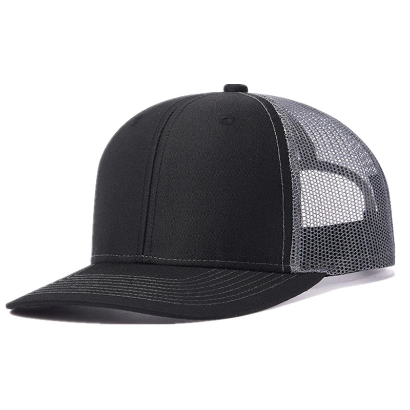 Black and Grey Cotton Trucker Cap