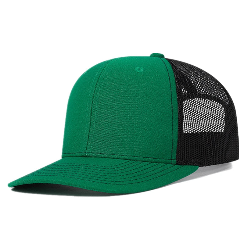 Green and Black Cotton Trucker Cap
