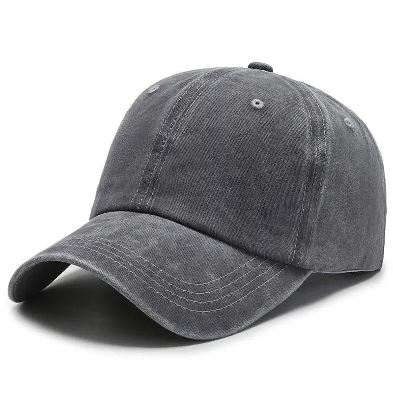 Grey Washed Effect Baseball Cap