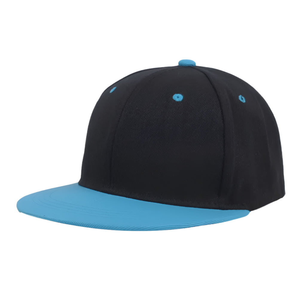 Light Blue and Black Snapback Cap