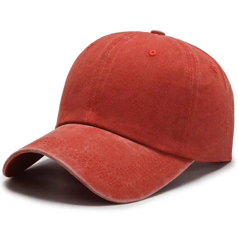 Orange Washed Effect Baseball Cap