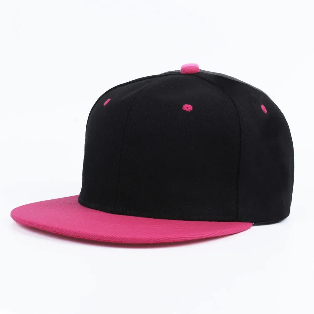 Pink and Black Snapback Cap