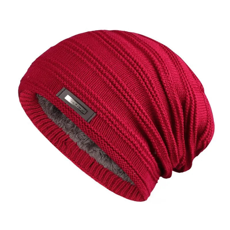 Red Slouchy Style Beanie Hat