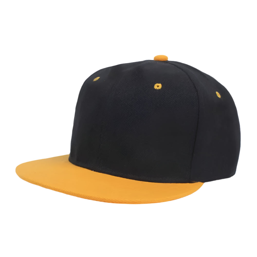 Yellow and Black Snapback Cap