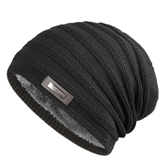 Black Slouchy Style Beanie Hat
