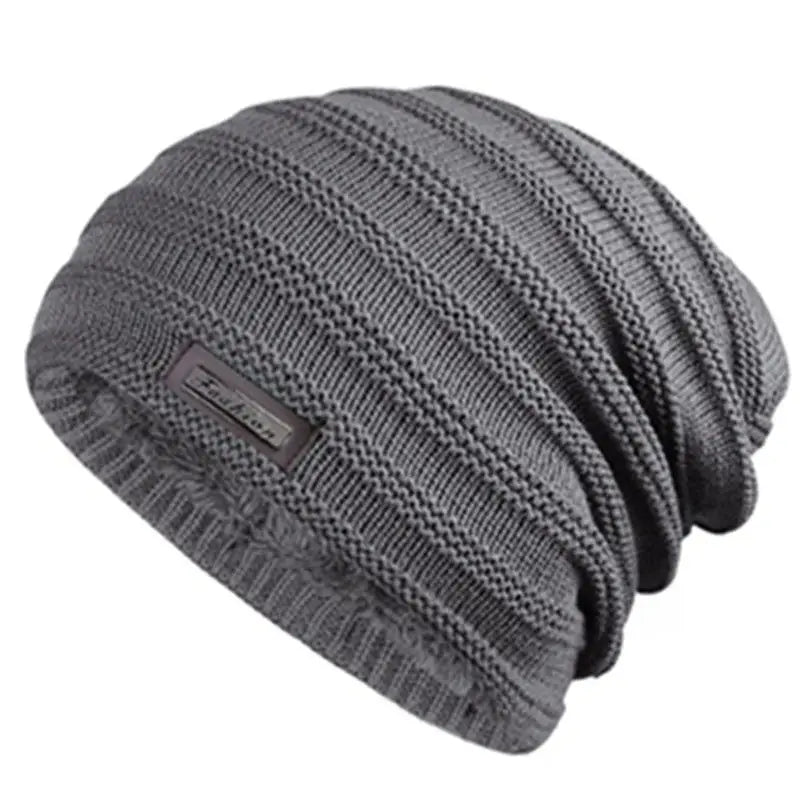 Grey Slouchy Style Beanie Hat