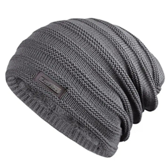 Grey Slouchy Style Beanie Hat