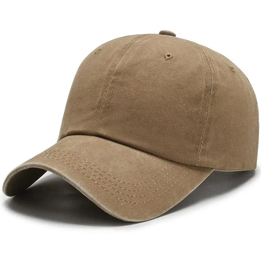 Khaki Washed Effect Baseball Cap