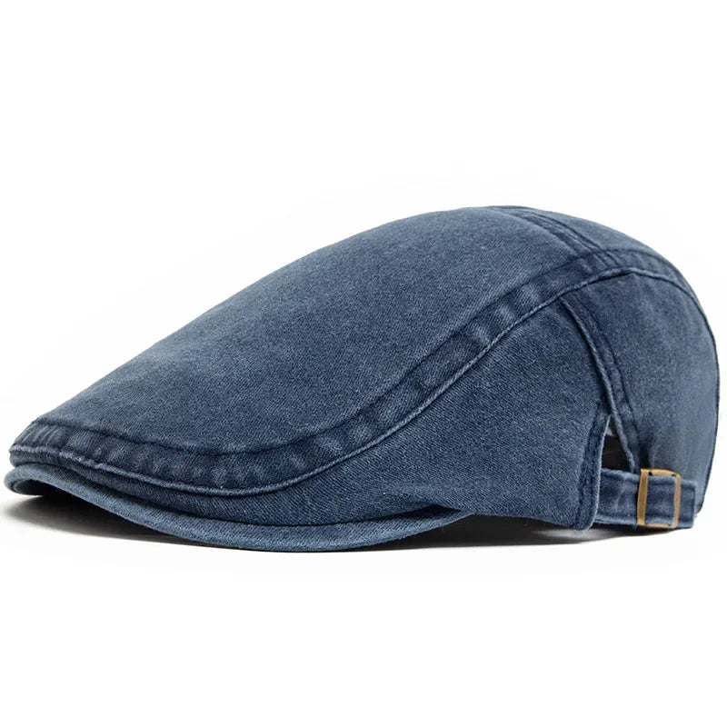 Washed Cotton Flat Cap