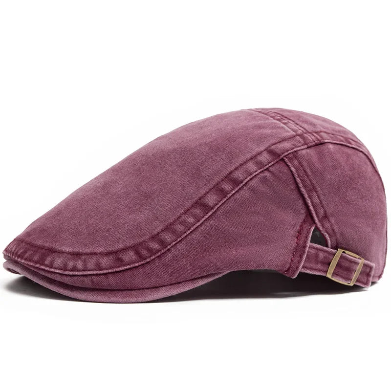 Washed Cotton Flat Cap