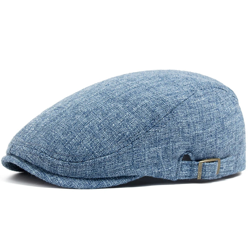 Lightweight Cotton-Linen Flat Cap