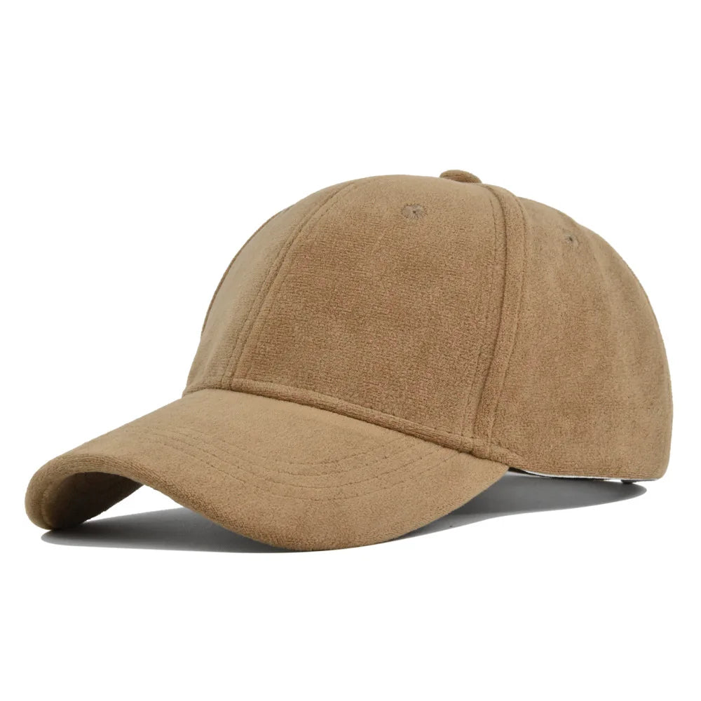 Autumn Green Suede-Effect Baseball Cap