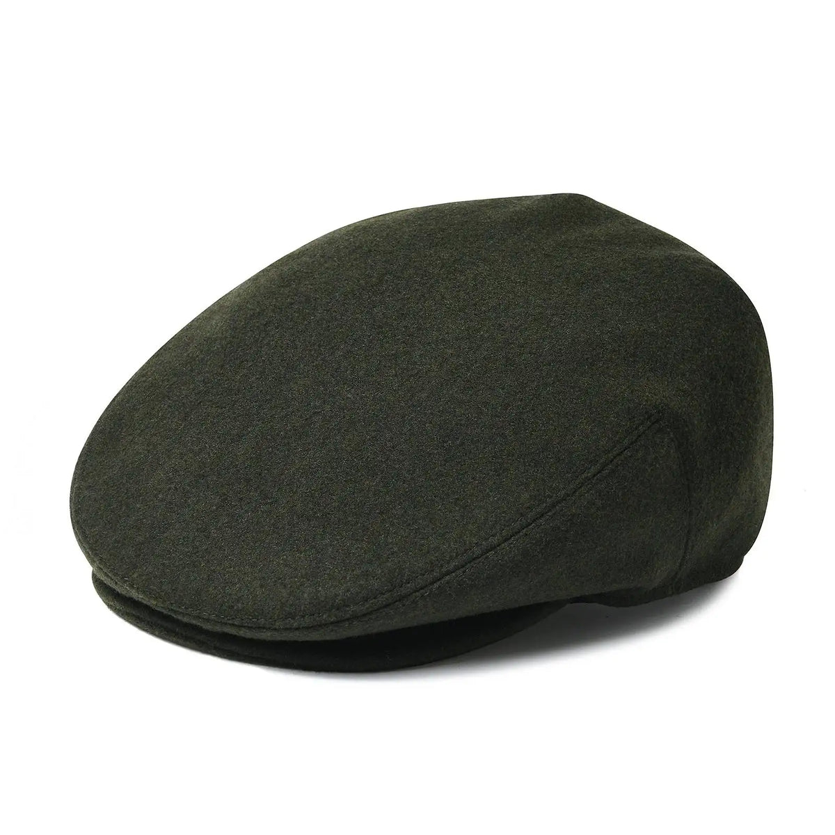Herringbone Wool Blend Flat Cap