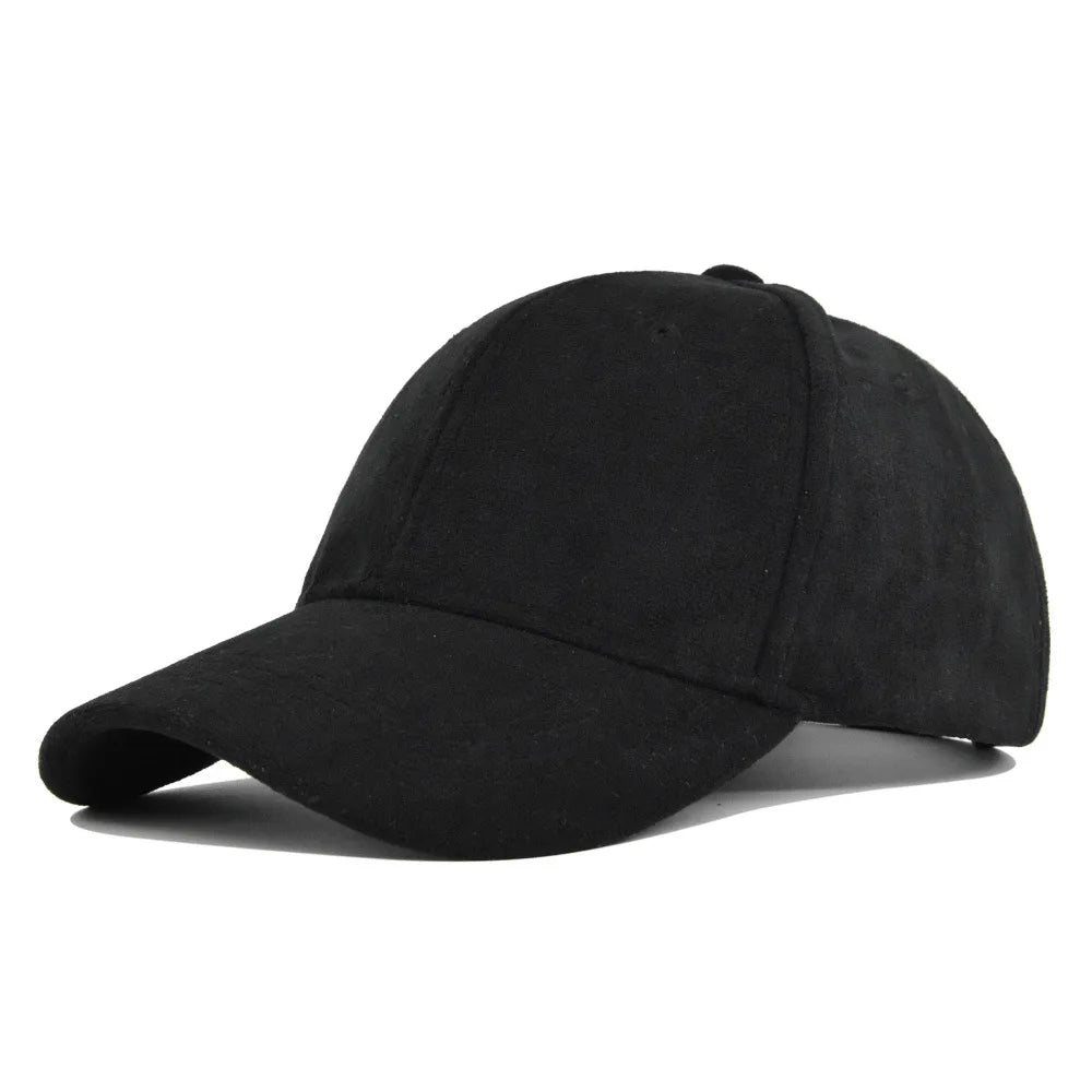 Grey Suede-Effect Baseball Cap