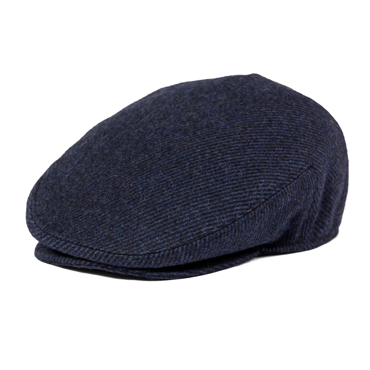 Herringbone Wool Blend Flat Cap