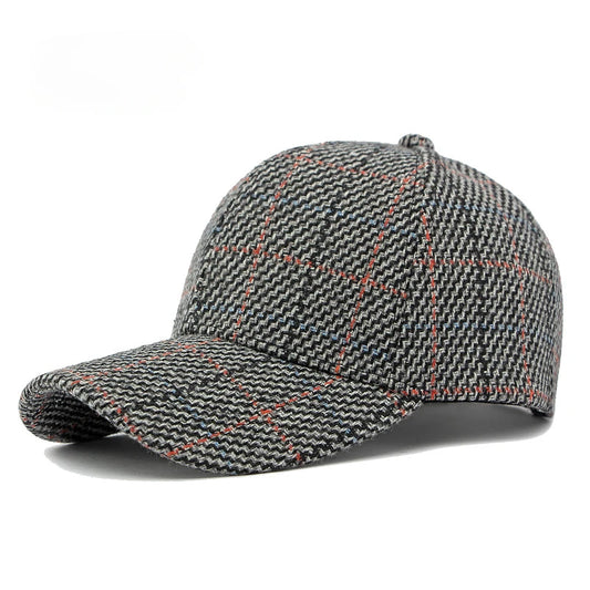 Grey Heritage Checkered Baseball Cap