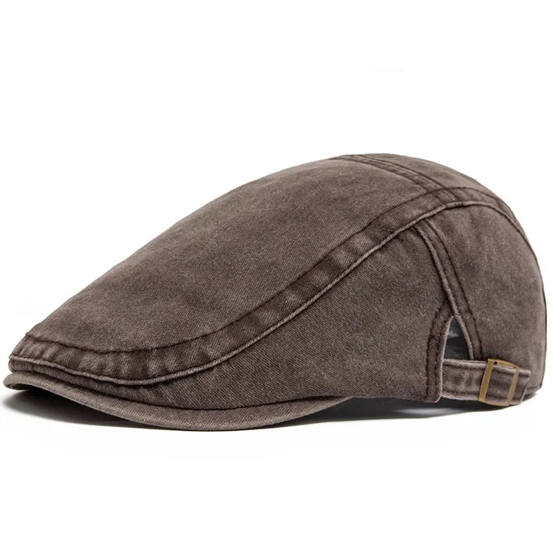 Washed Cotton Flat Cap