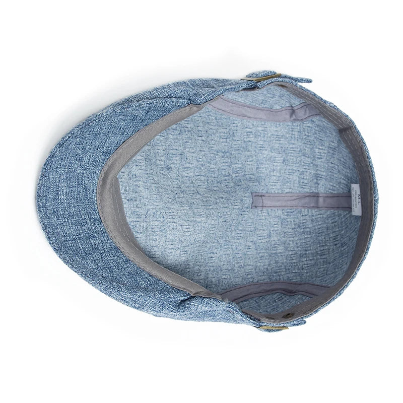 Lightweight Cotton-Linen Flat Cap