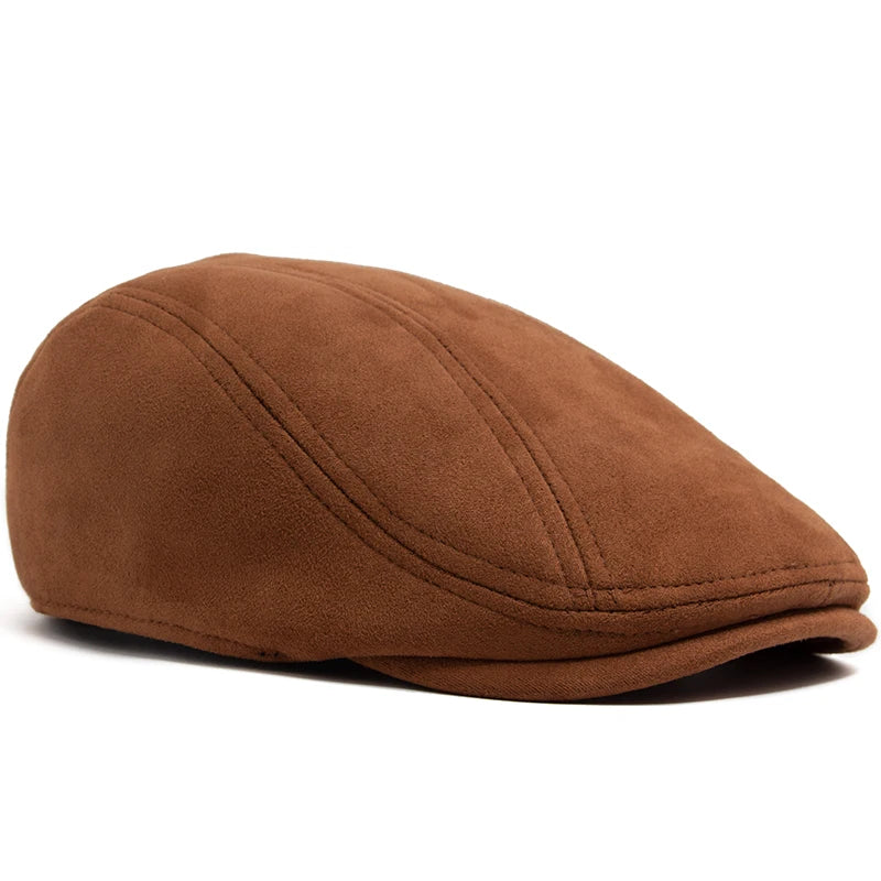 Berry Red Suede Style Beret