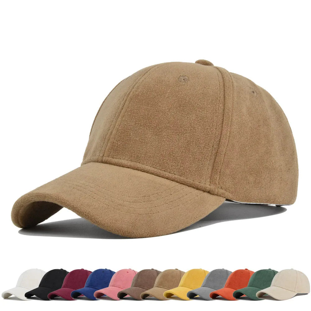 Autumn Green Suede-Effect Baseball Cap