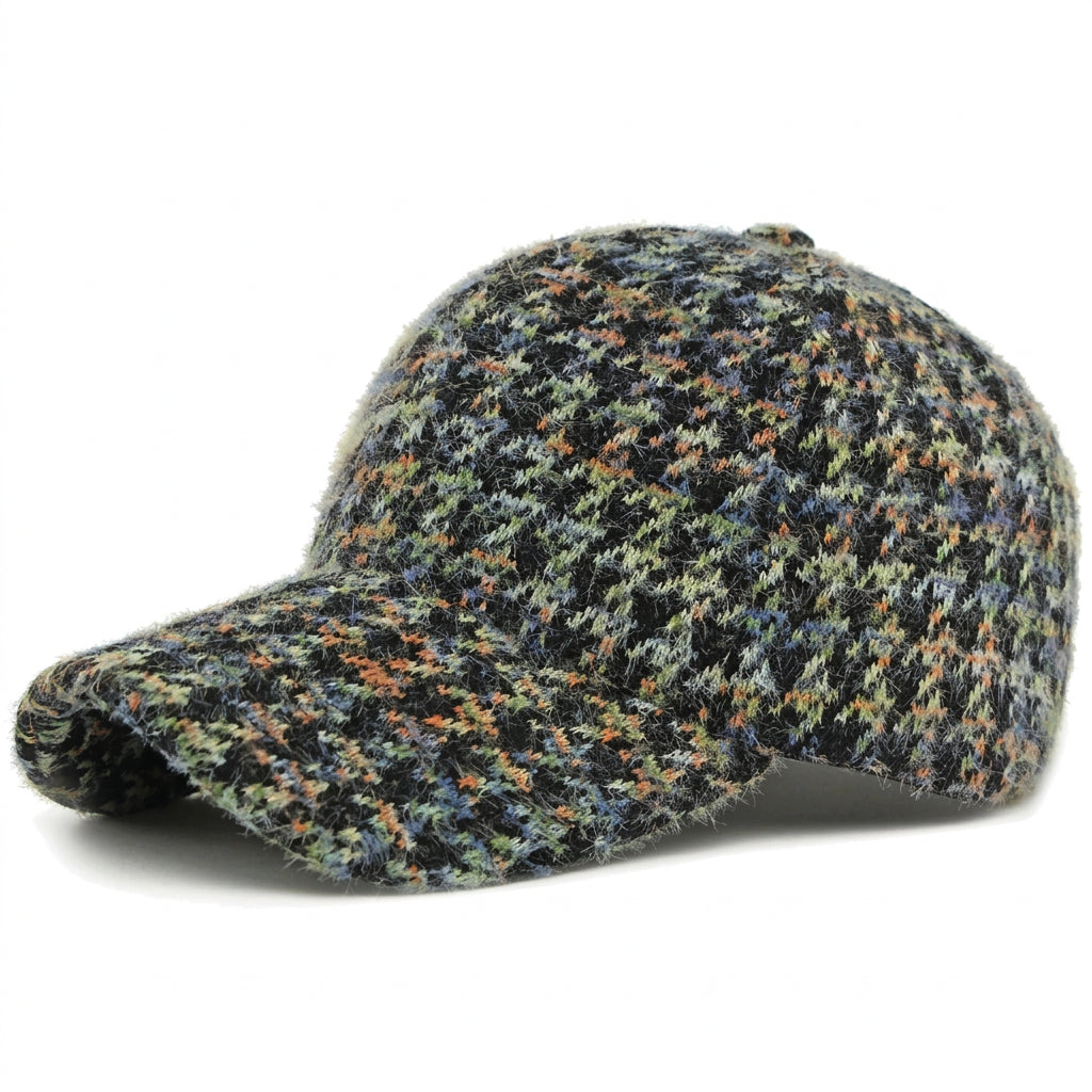 Green Multicolour Houndstooth Baseball Cap