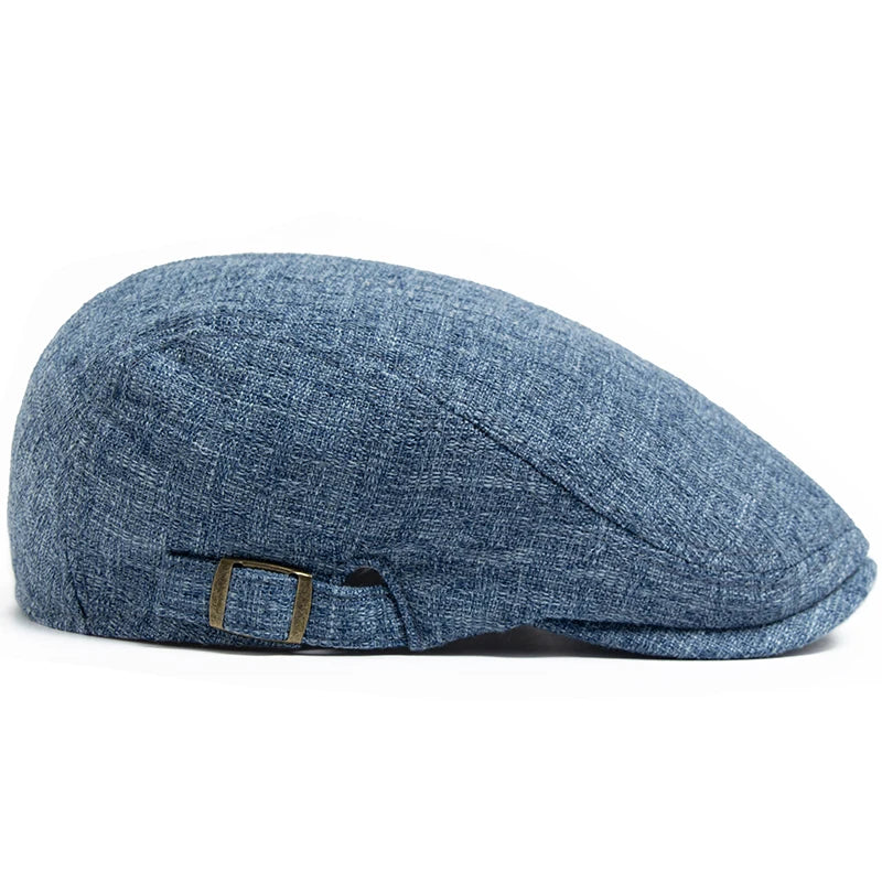 Lightweight Cotton-Linen Flat Cap