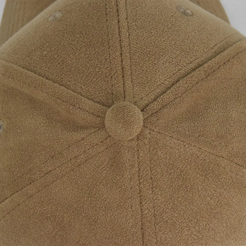 Yellow Suede-Effect Baseball Cap