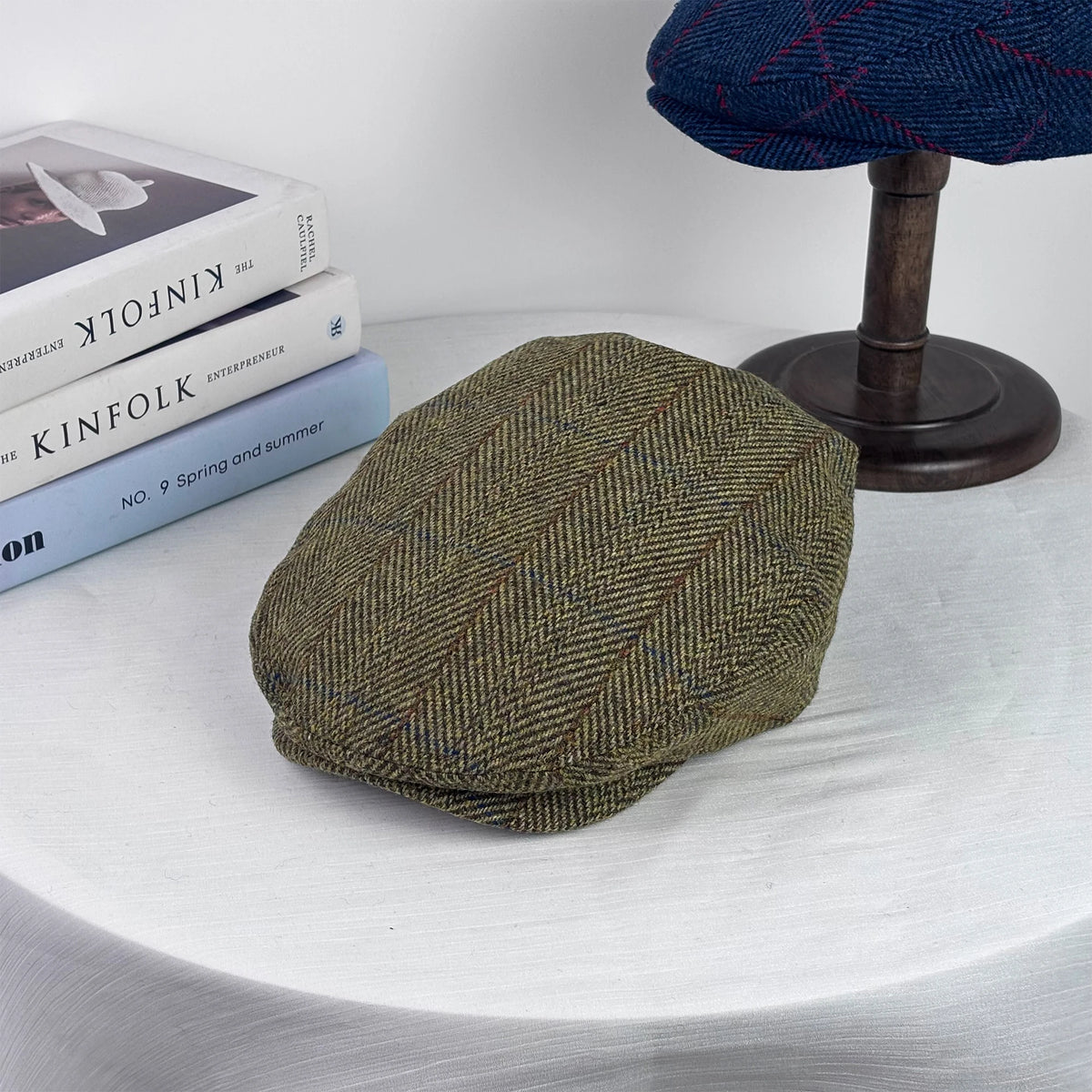 Classic Plaid Woven Flat Cap