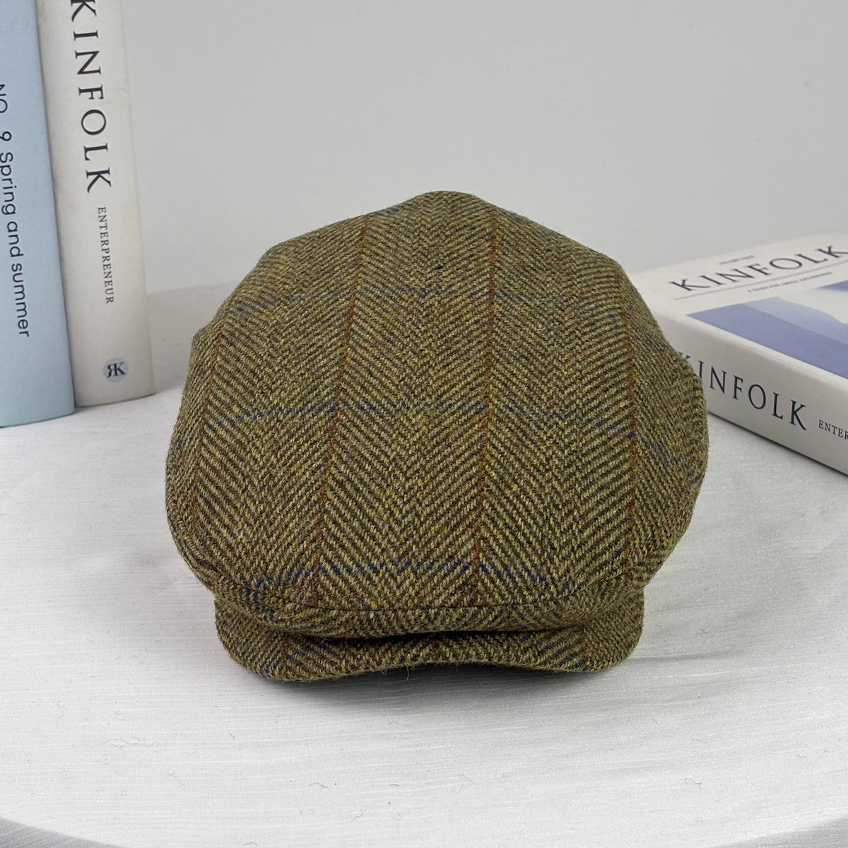 Classic Plaid Woven Flat Cap