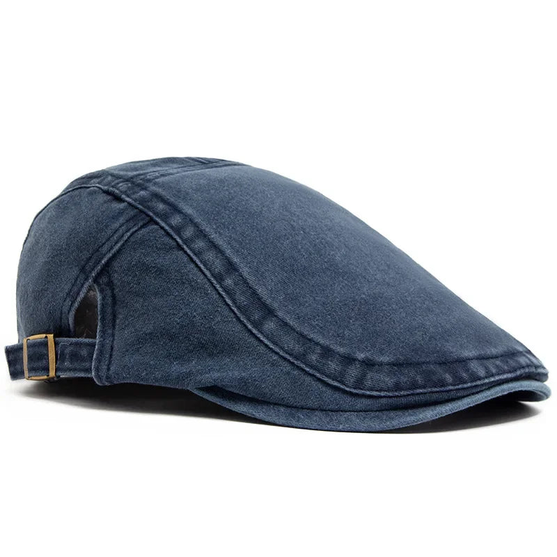 Washed Cotton Flat Cap