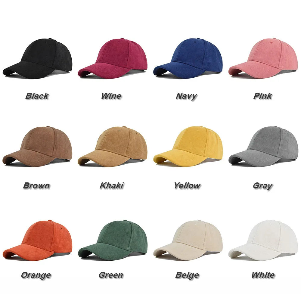 Grey Suede-Effect Baseball Cap