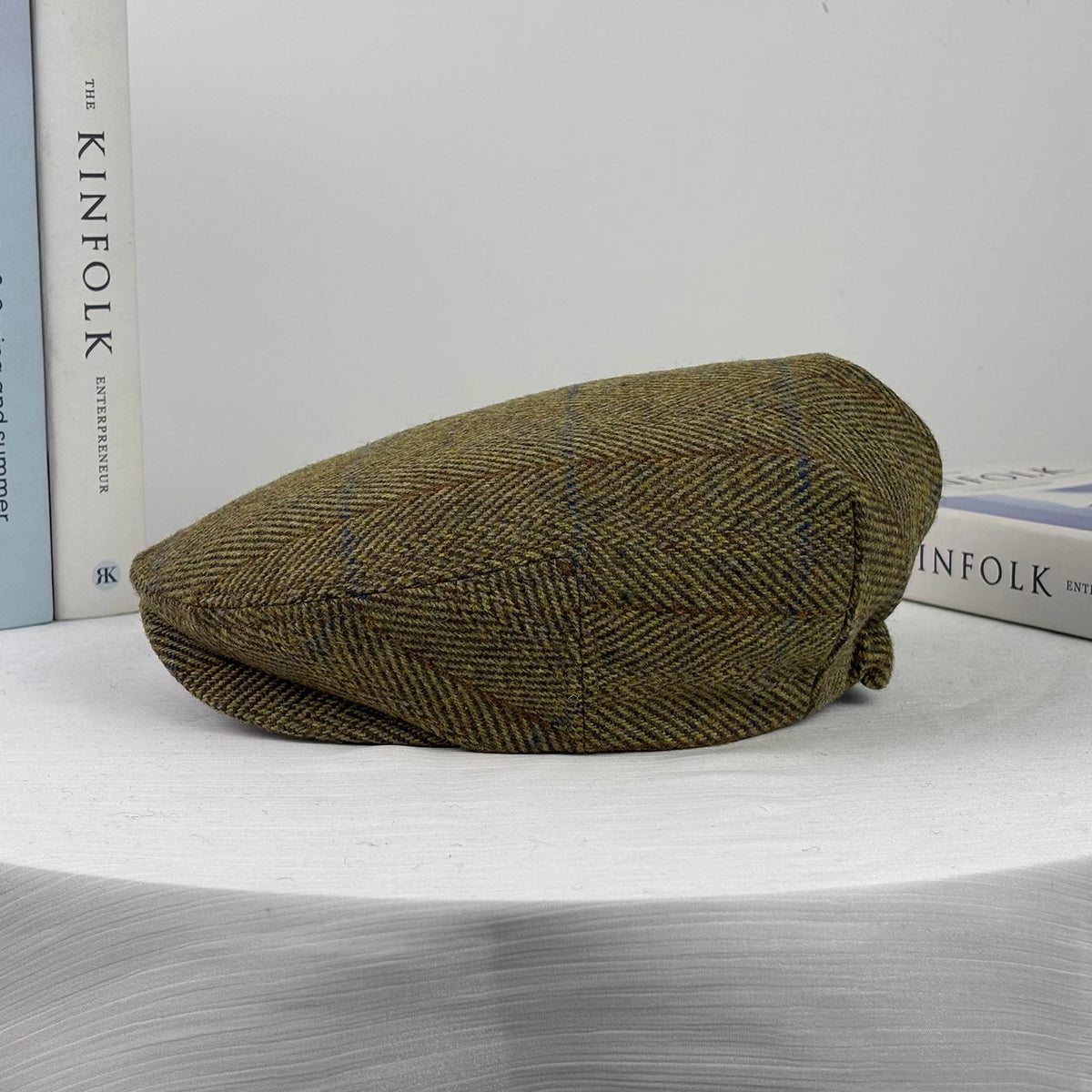 Classic Plaid Woven Flat Cap