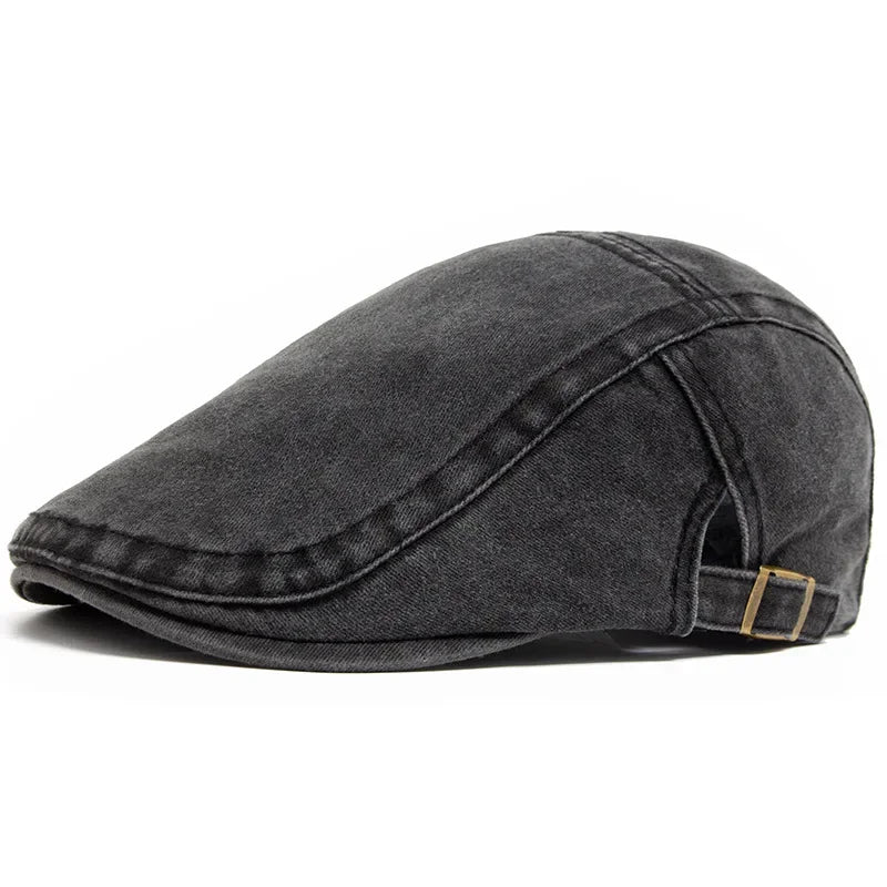 Washed Cotton Flat Cap
