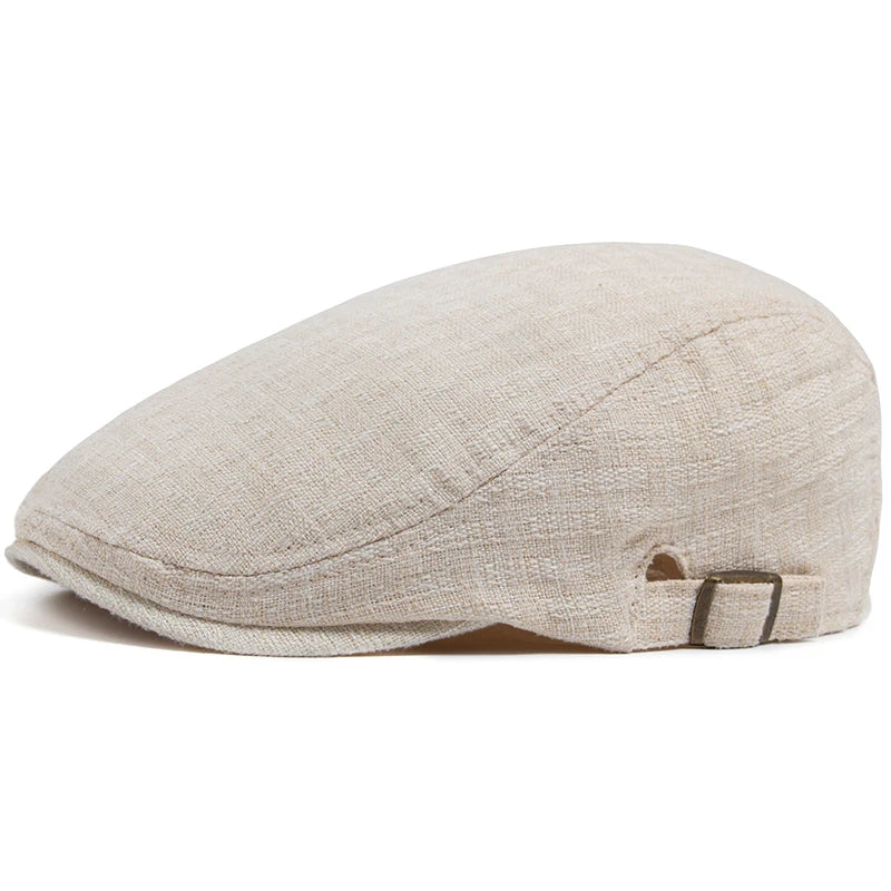 Lightweight Cotton-Linen Flat Cap