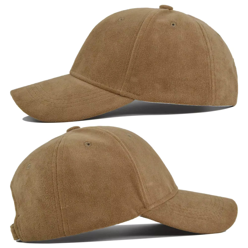 Yellow Suede-Effect Baseball Cap